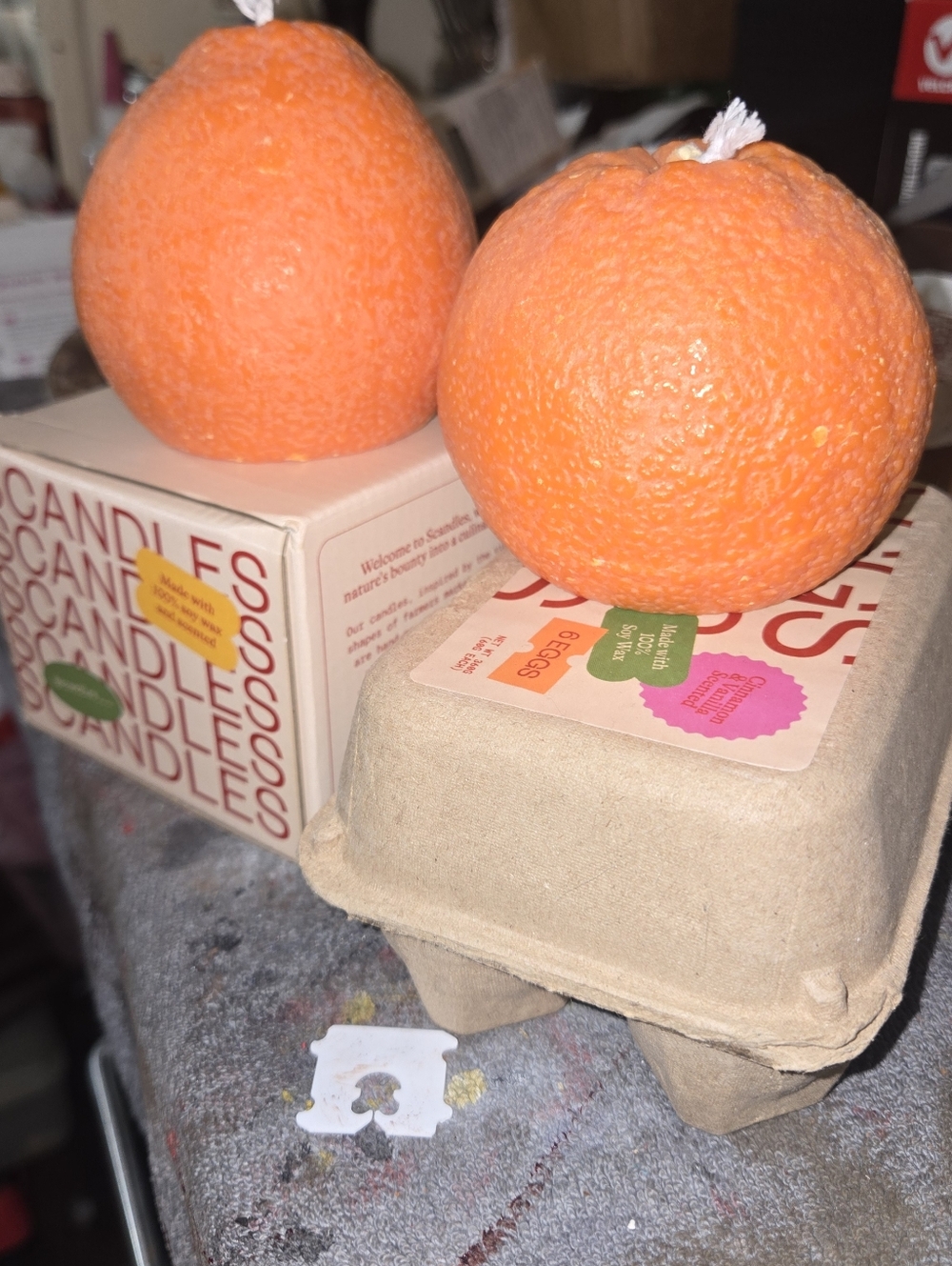 Fruit Shaped Natural (SCandles) Scented Candle in Pale Blush, Very Nice Scent.